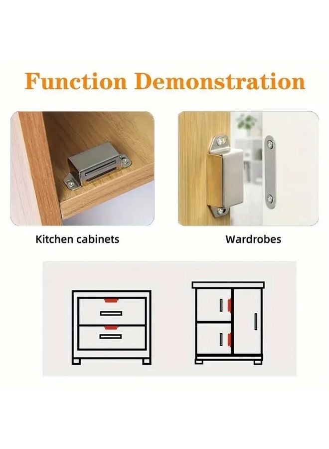 A Set Of Stainless Steel Magnetic Cabinet Door Locks Easy To Install - Image 4