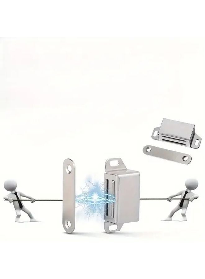 A Set Of Stainless Steel Magnetic Cabinet Door Locks Easy To Install - Image 3