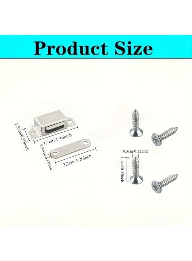 A Set Of Stainless Steel Magnetic Cabinet Door Locks Easy To Install - Image 5