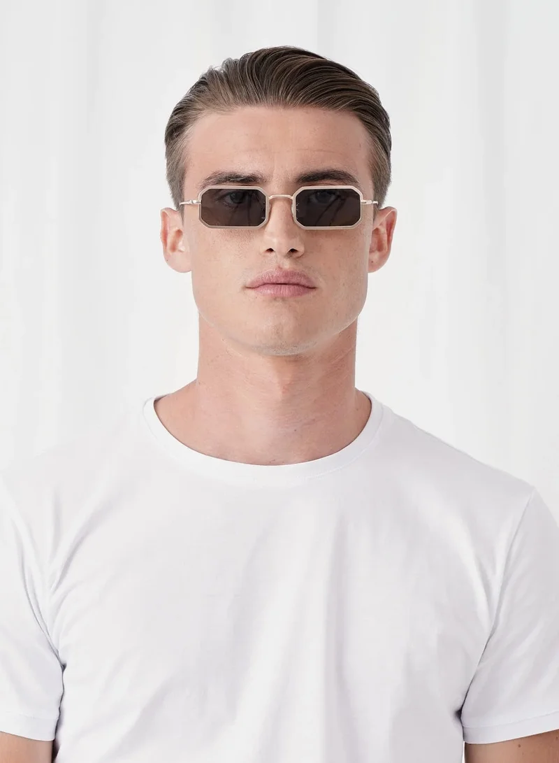 Explicit Poets Explicit Poets Unisex MURPHY Gold - Gray Stylish Sunglasses, 47EP1