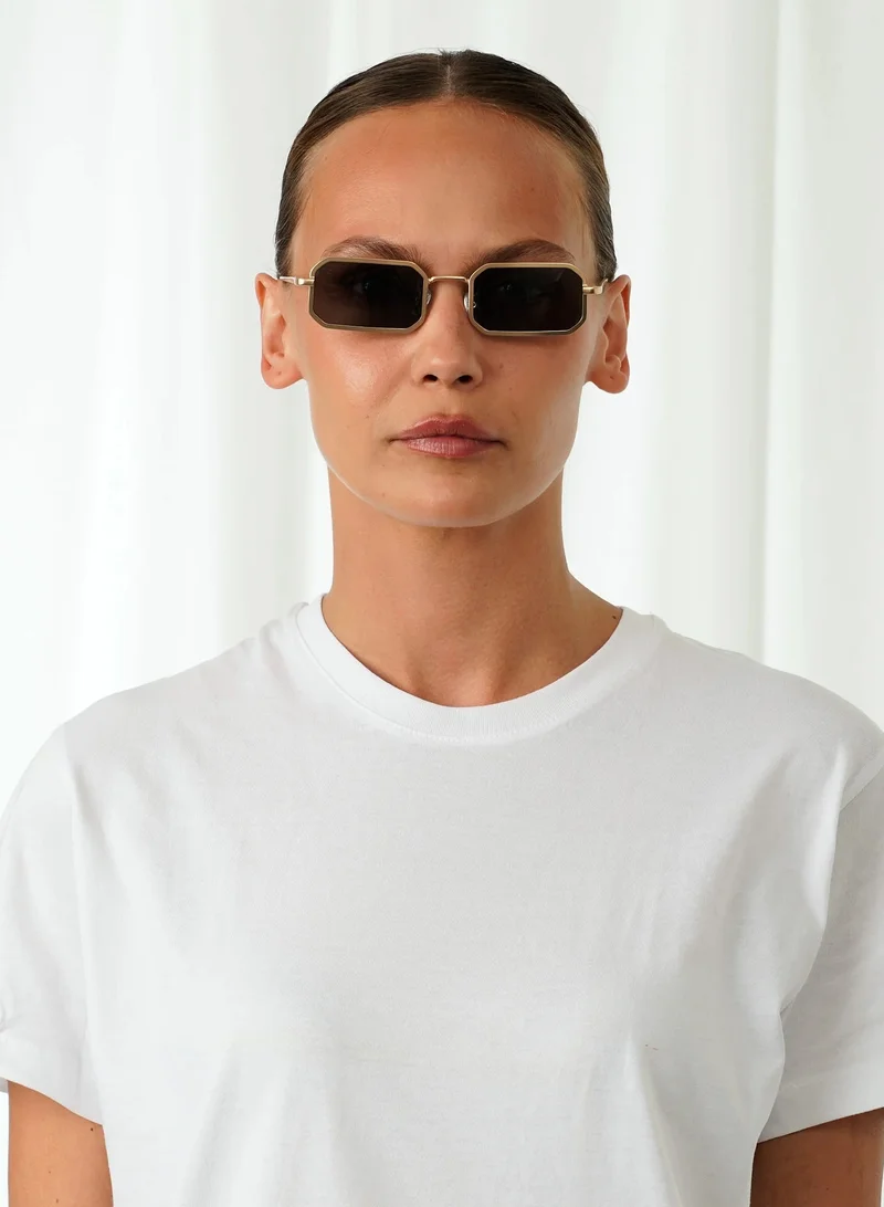 Explicit Poets Explicit Poets Unisex MURPHY Gold - Gray Stylish Sunglasses, 47EP1