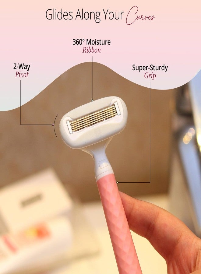 Carmesi Face and Body Shaving Combo | 3 Face Razors and 1 Body Razor Swing | Instant & Painless Hair Removal | Smooth & Glowing Skin | Hygienic & Safe - Image 4