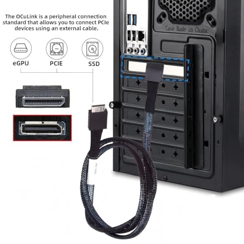 chenyang SFF-8611 Cable OCuLink PCIe PCI-Express 4.0 SFF-8611 4i Male to SFF-8611 Male Data Extension Cable 50cm for eGPU GPD Win Max2 External Graphics Card & SSD - Image 5