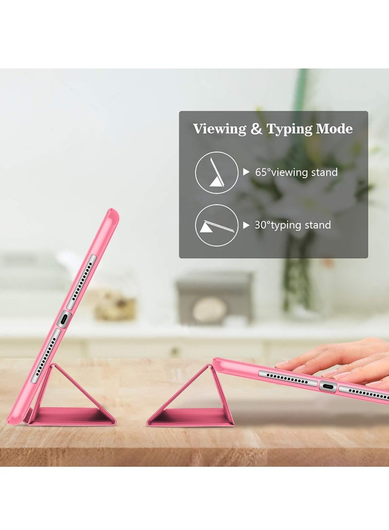 Procases iPad 9.7 Case 6th Generation Slim Trifold Soft TPU Translucent Back Cover Smart Case Melonpink - Image 4