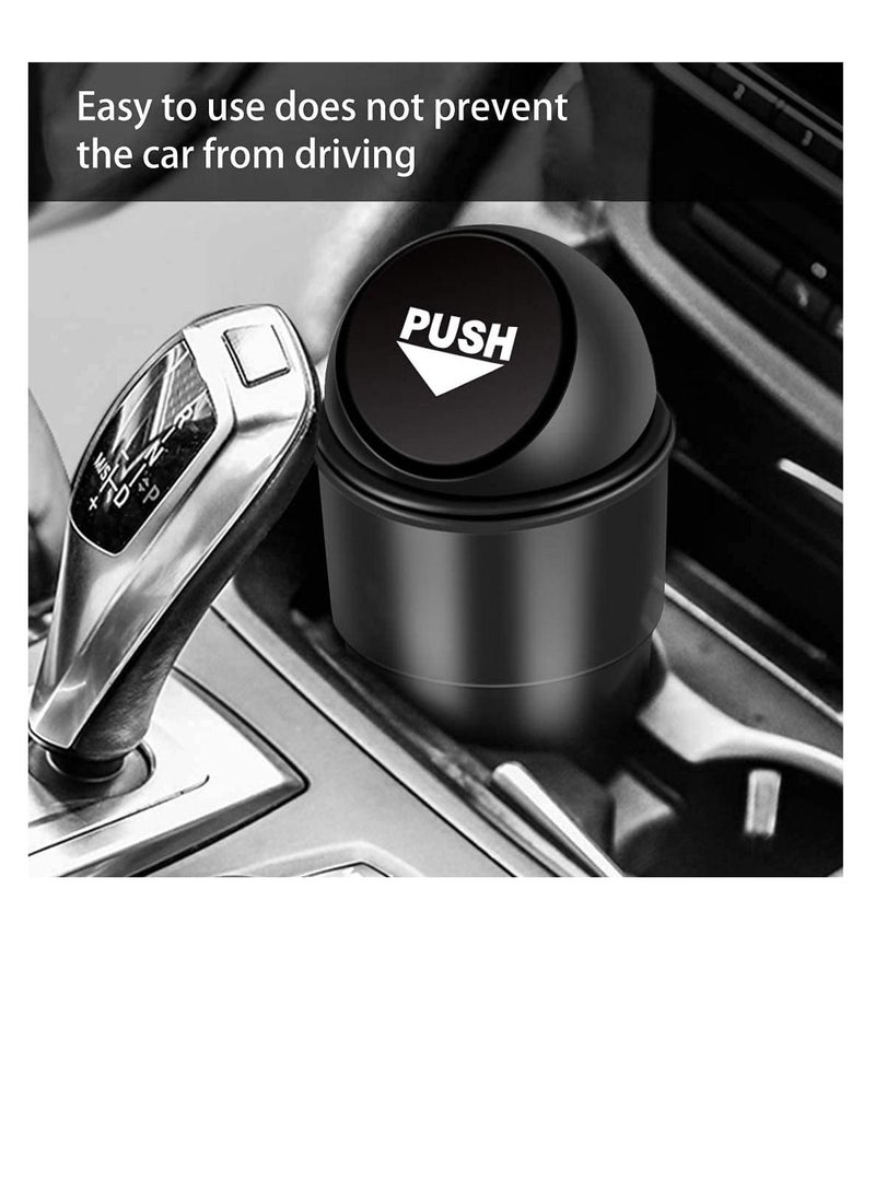 KASTWAVE Mini Car Trash Can, Small Automatic Portable Trash Can Waste Basket with Lid, Multipurpose Car Garbage Bin,Gadgets for Car Home Office (Black) - Image 5