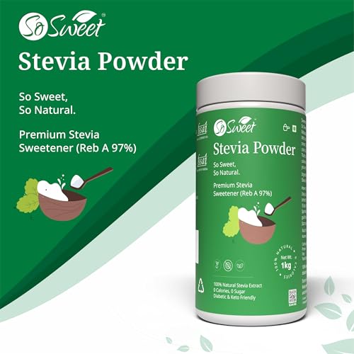 So Sweet Stevia Powder Sugar Free 100% Natural Zero Calorie Sweetener 1kg - Diabetic & Keto friendly - Image 4