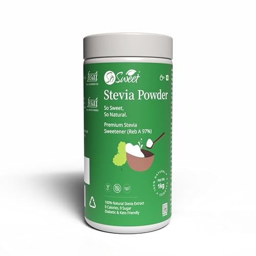 So Sweet Stevia Powder Sugar Free 100% Natural Zero Calorie Sweetener 1kg - Diabetic & Keto friendly - Image 1