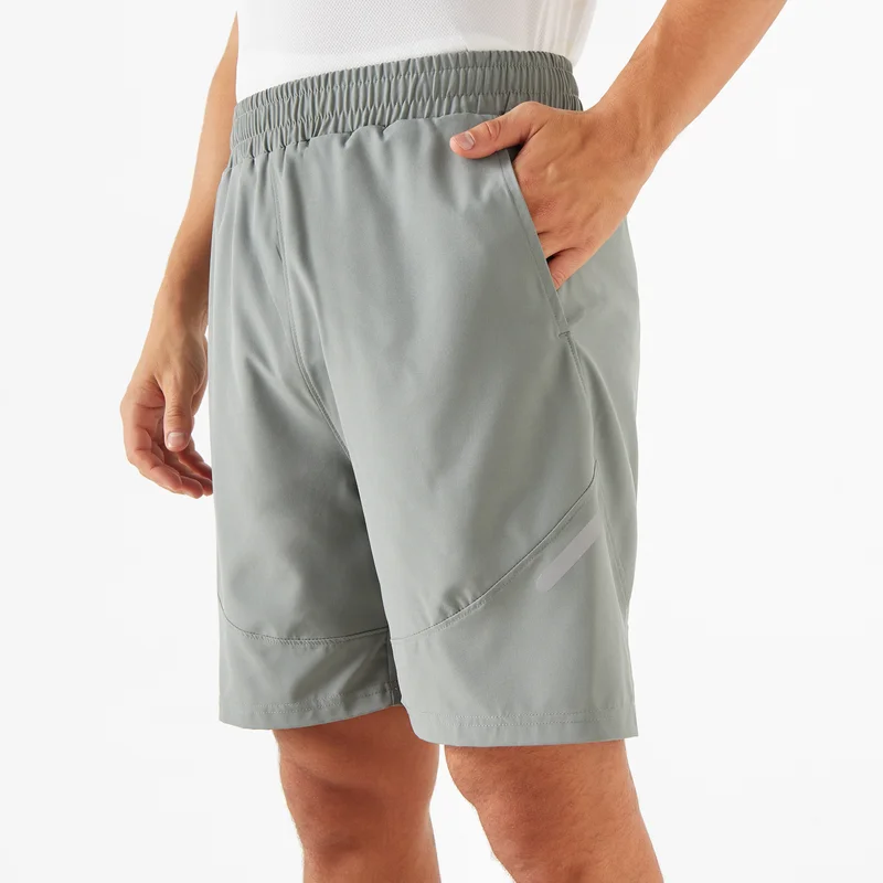 ADOT by Splash Solid Shorts with Elasticated Waistband and Pockets