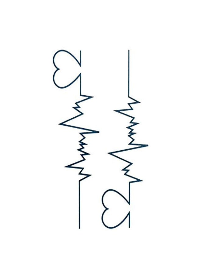 نيبمينينت طقم ملصقات تاتو مؤقت مكون من قطعتين أسود