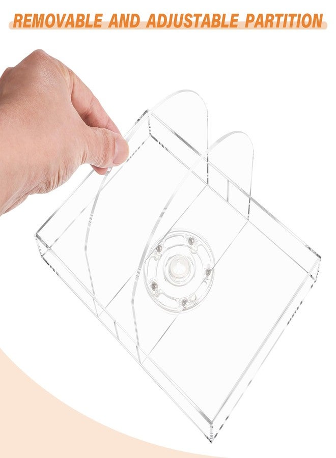 Hiitytin Acrylic Napkin Holder, Rotating Clear Napkin Dispenser for Salt and Pepper Holder Tray, Acrylic Tissue Box for Dining Table Decor, Kitchen, Bar, Restaurant - Image 4