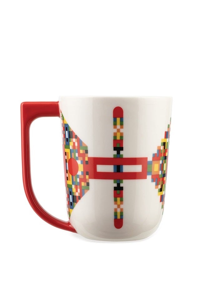 ALESSI فنجان تصميم إيلينا سالمستراو أليسي هوليهدريكس ESA09 1 - بأبعاد متوازنة، من البورسلين مزين بديكال مطبق يدويًا ومقبض مرسوم، سعة 40 مل - Image 1