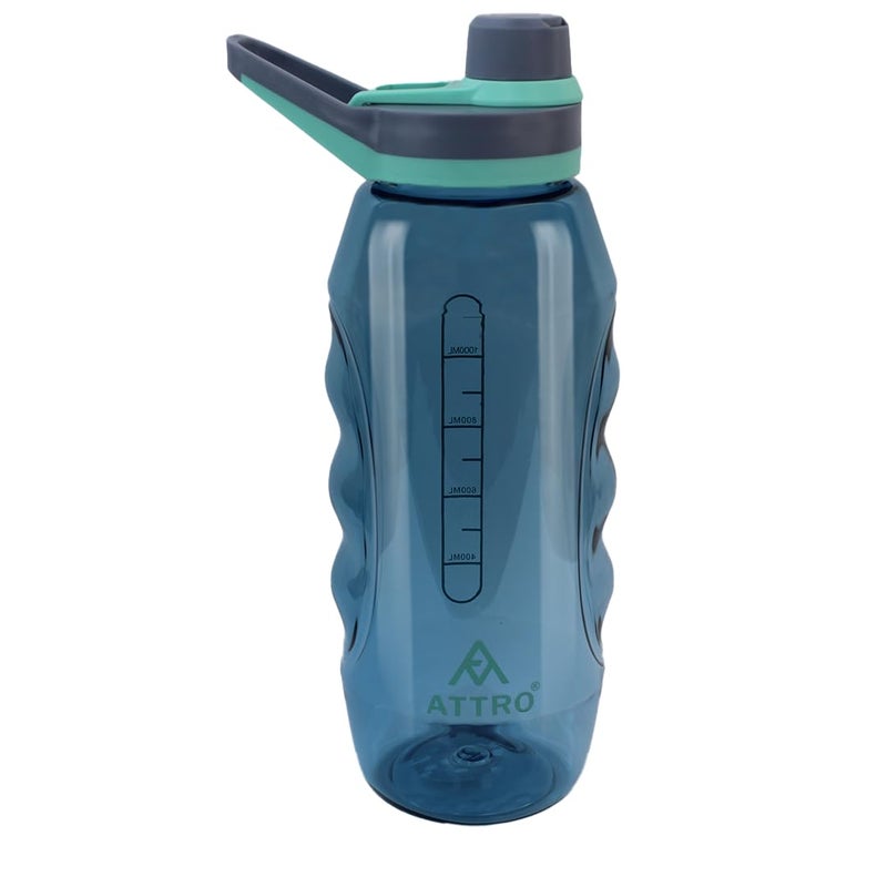 Attro Gripstar Sports 1000ml Water Bottle with Easy to Carry Grip Handle BPA Free Food Grade Leak Proof Ideal for Gym Workout School Office Outdoor Blue