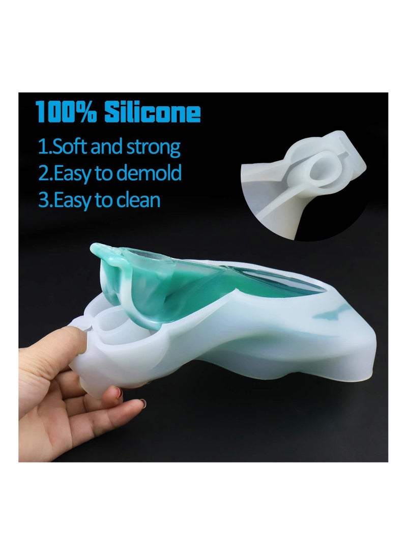 واي آند دي Spoon Holder Resin Mold,Large Rolling Tray Silicone Mold Epoxy Casting Flexible Almond-Shaped for Stove Top Rest Home Decoration Kitchen Utensil Jewelry DIY Craft Fruit Candy - Image 5