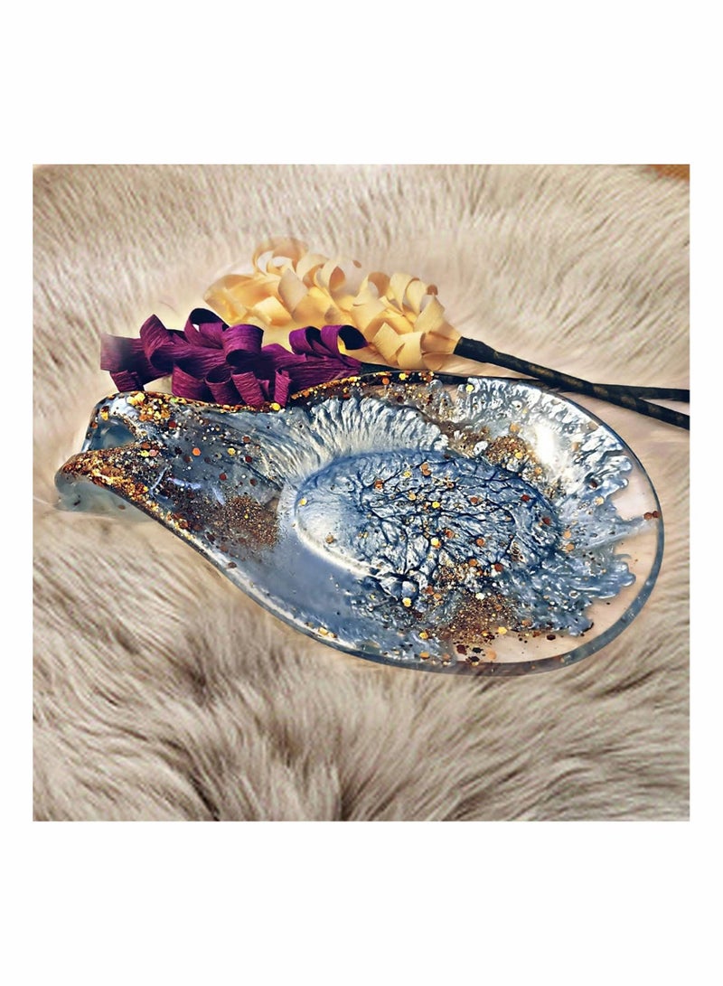 واي آند دي Spoon Holder Resin Mold,Large Rolling Tray Silicone Mold Epoxy Casting Flexible Almond-Shaped for Stove Top Rest Home Decoration Kitchen Utensil Jewelry DIY Craft Fruit Candy - Image 3