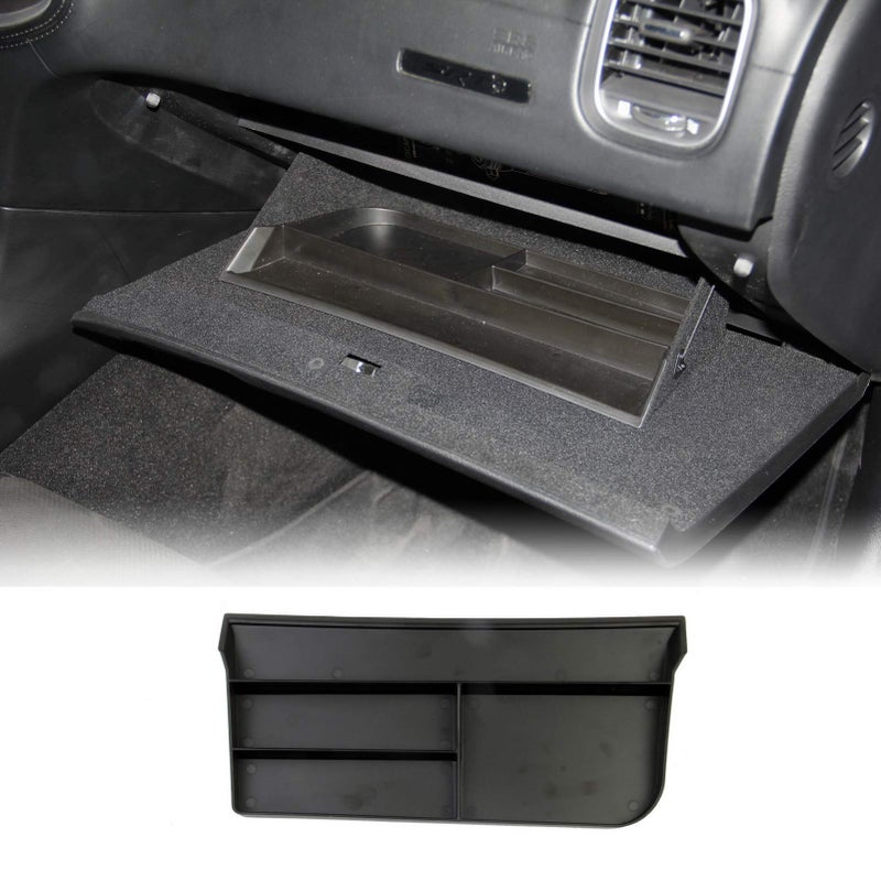 crosselec Glove box Insert ABS Organize storage tray fit for Dodge Charger 2011 Challenger 2015