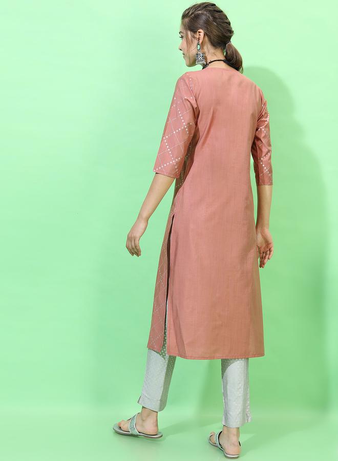 فيشود كورتا نسائي برتقالي من فيسكوز رايون - Image 3