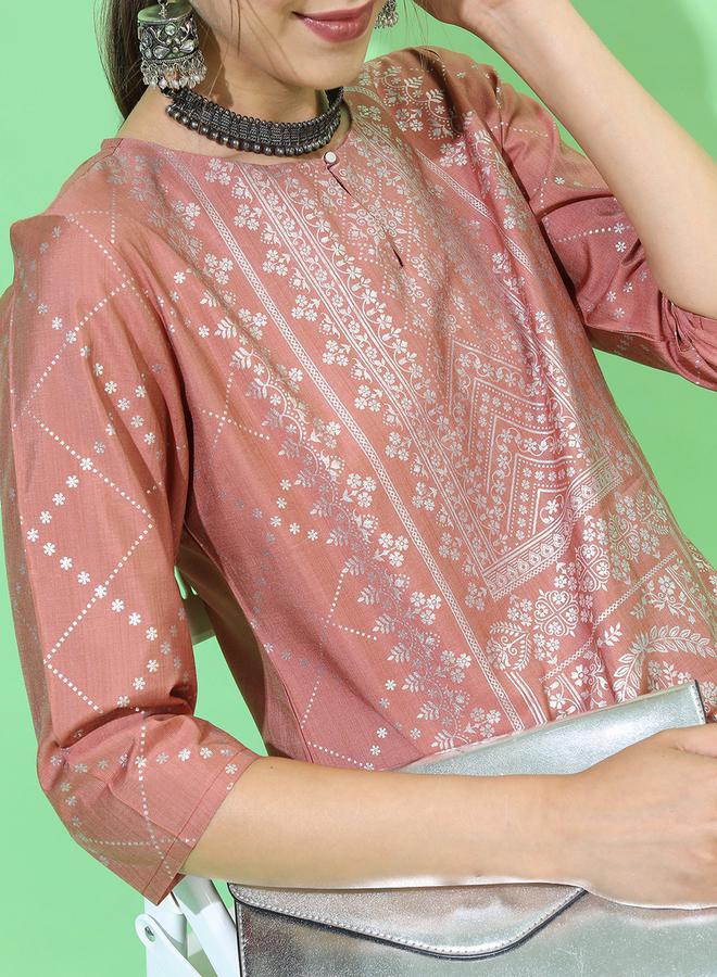 فيشود كورتا نسائي برتقالي من فيسكوز رايون - Image 4