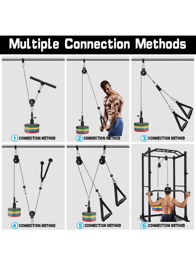بكرة نظام البكرة الرياضية، نظام بكرة كابل الوزن لصالة الألعاب الرياضية لتمرين السحب للأسفل، تمرين ثني العضلة ذات الرأسين، تمرين الذراع، معدات رياضية منزلية مثالية للساعد والكتف وتمارين القوة - Image 3