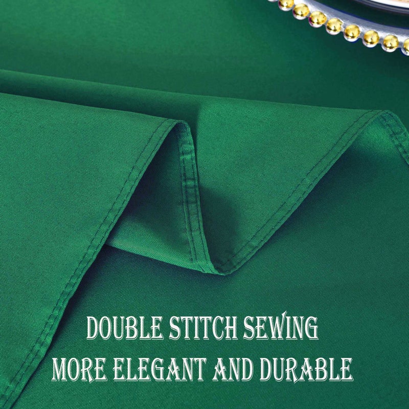 Kaipho Green Square Square Tableloth مقاومة للماء مقاومة للتجاعيد طاولة خالية من القماش 210GSM Polyester طاولة ممسحة للمآدب الداخلية والخارجية - المستطيل/المستطيل 60 × 60 بوصة - Image 4