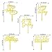 RASSLISA 10 PCS Gold Happy Birthday Cake Topper Acrylic Cupcake Topper Birthday Supplies Decorations - Image 2