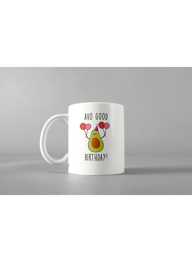 Giftmate Avocado Mug Birthday Funny Printed Mugs Ceramic Tea and Coffee Mug 320ml | Cute Mugs for Kids & Adults | Birthday Gift Ideas | Mug for Kids - Image 1