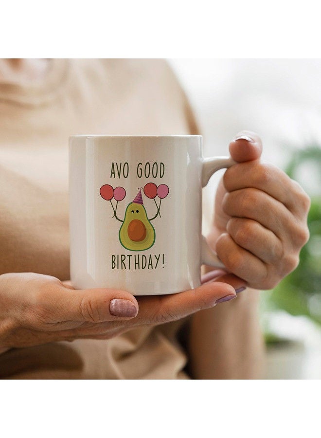 Giftmate Avocado Mug Birthday Funny Printed Mugs Ceramic Tea and Coffee Mug 320ml | Cute Mugs for Kids & Adults | Birthday Gift Ideas | Mug for Kids - Image 2