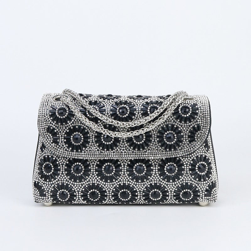 New Bright Evening Bag Ladies Messenger Bag Fashion Trend Street Inlaid Handbag - Image 1
