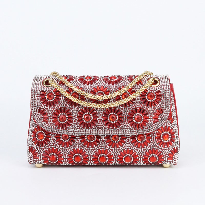 New Bright Evening Bag Ladies Messenger Bag Fashion Trend Street Inlaid Handbag - Image 4