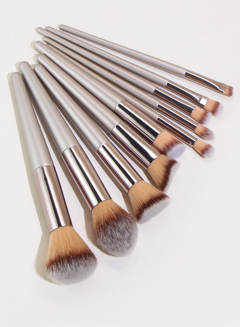 ORiTi 10 Pcs Professional Make Up Brush Set Including Powder Brush Eyeshadow Brush Highlighter Brush And Other Makeup Tools - Image 3