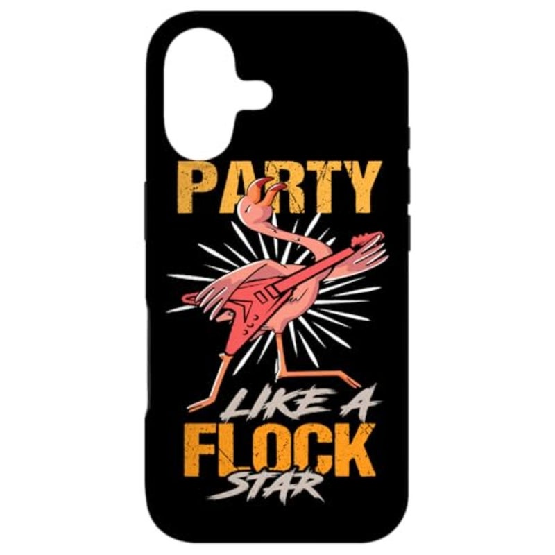 Party Like A Flock Star Cool Pink Flamingo Case for - Image 1