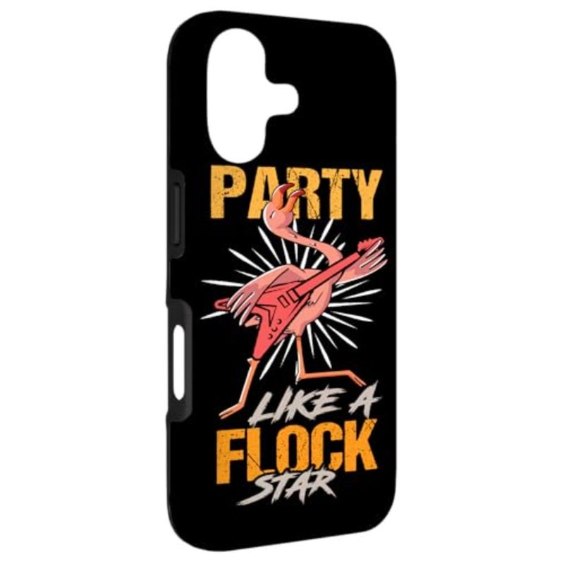 Party Like A Flock Star Cool Pink Flamingo Case for - Image 3