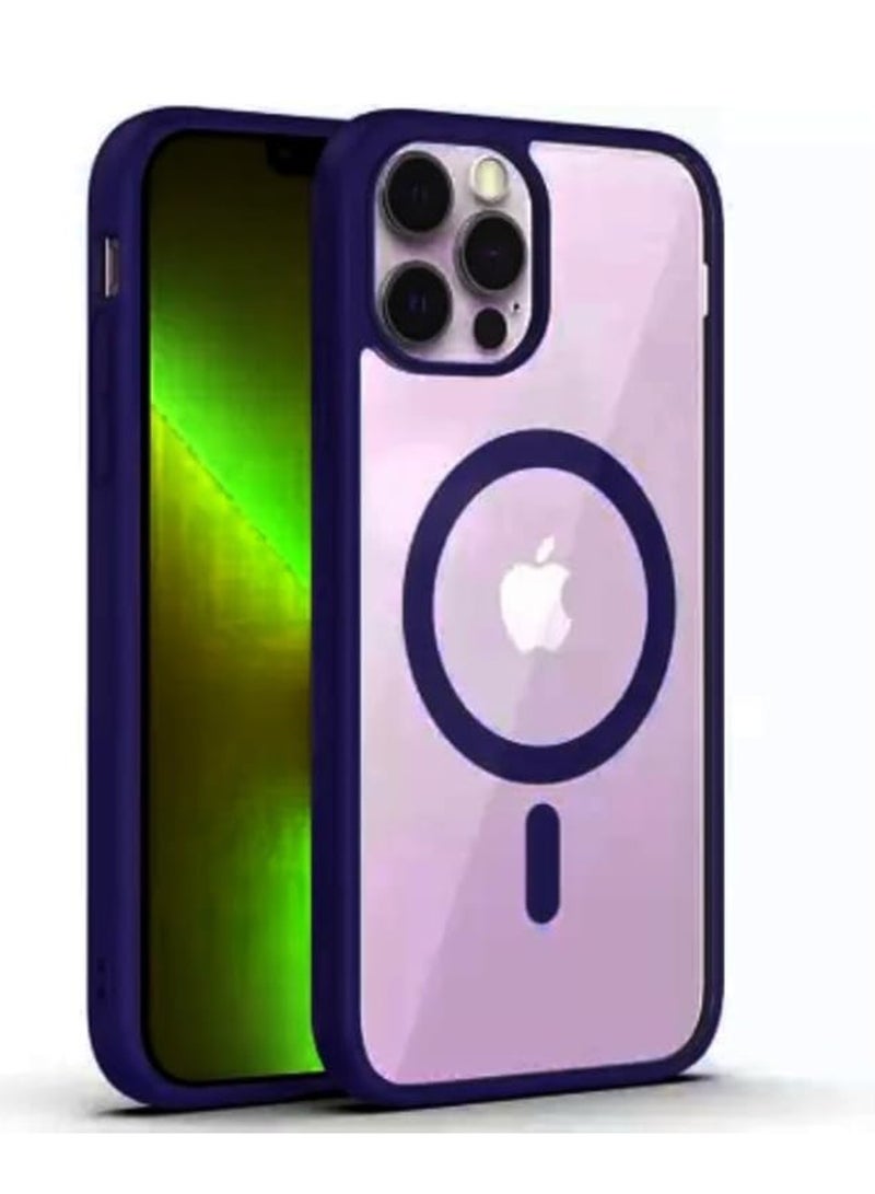 Digi Core حافظة iPhone 15 Pro، حافظة Mag-Safe مقاس 6.1 بوصة مضادة للأصفرار، حماية من السقوط العسكري، مقاومة للصدمات، حافظة مغناطيسية لهاتف iPhone 15 Pro، حافظة Magsafe باللون الأرجواني