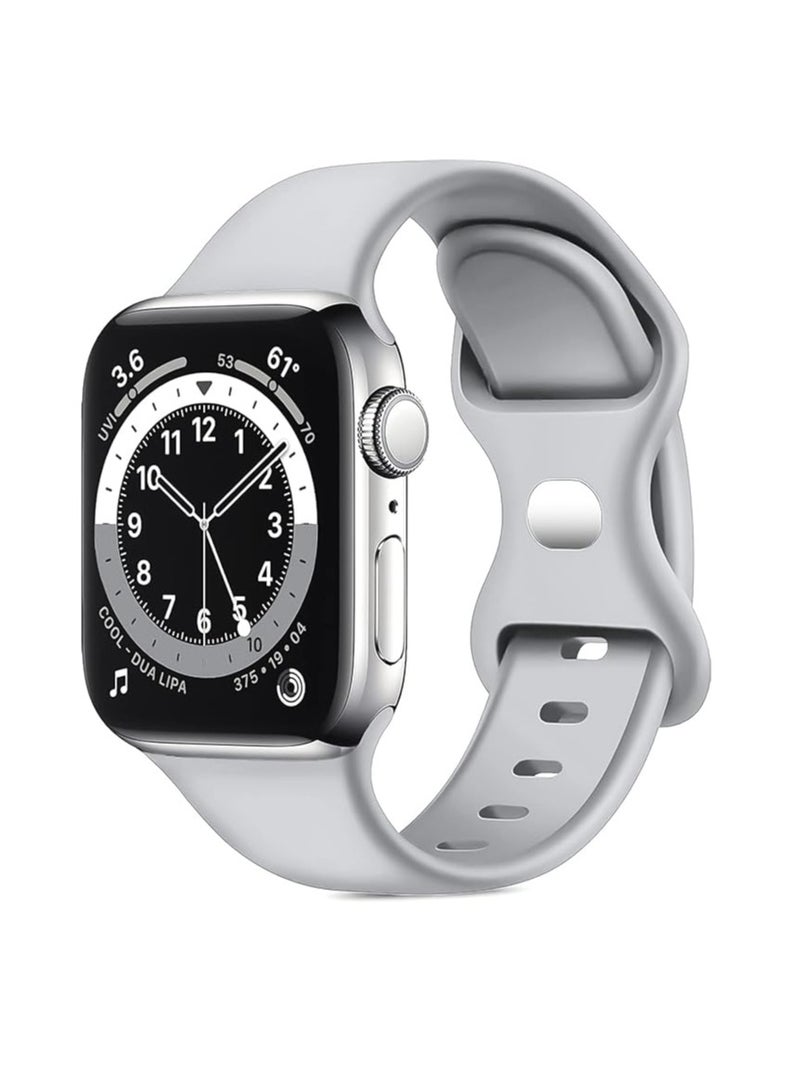 Compatible with Apple Watch Band Ultra/Ultra 2 42mm 44mm 45mm 49mm Women Men Silicone Replacement Strap for iWatch SE Series 9 8 7 6 5 4 3 2 1 - Image 1