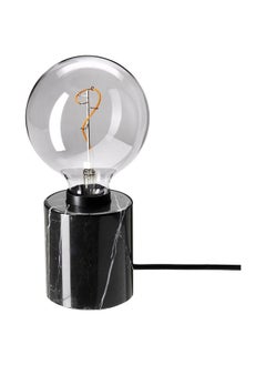 Generic Table lamp with light bulb, black/grey clear glass, 125 mm  - Image 1