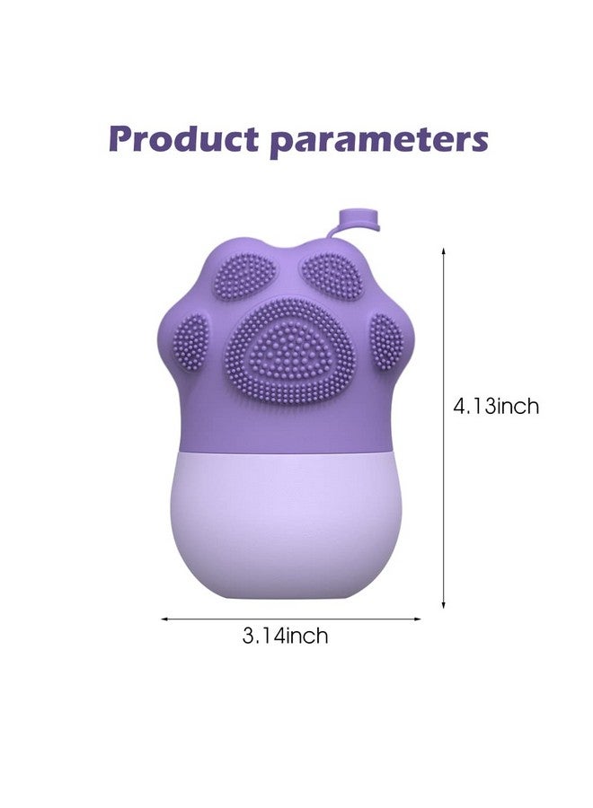 HANNEAÂ® Ice Roller for Face Massage & Eye, Anti-Leak Silicone Ice Face Roller Ice Mould With Cleansing Brush, Women Skin Care Ice Facial Roller for Eliminate Edema & Calm Skin, Shrink Pore (Purple) - Image 2