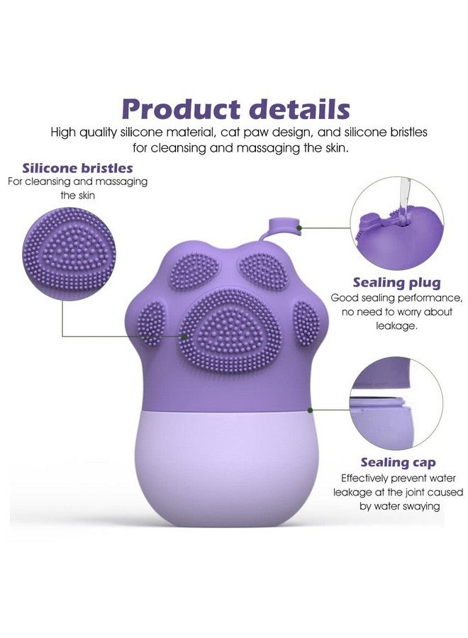 HANNEAÂ® Ice Roller for Face Massage & Eye, Anti-Leak Silicone Ice Face Roller Ice Mould With Cleansing Brush, Women Skin Care Ice Facial Roller for Eliminate Edema & Calm Skin, Shrink Pore (Purple) - Image 4