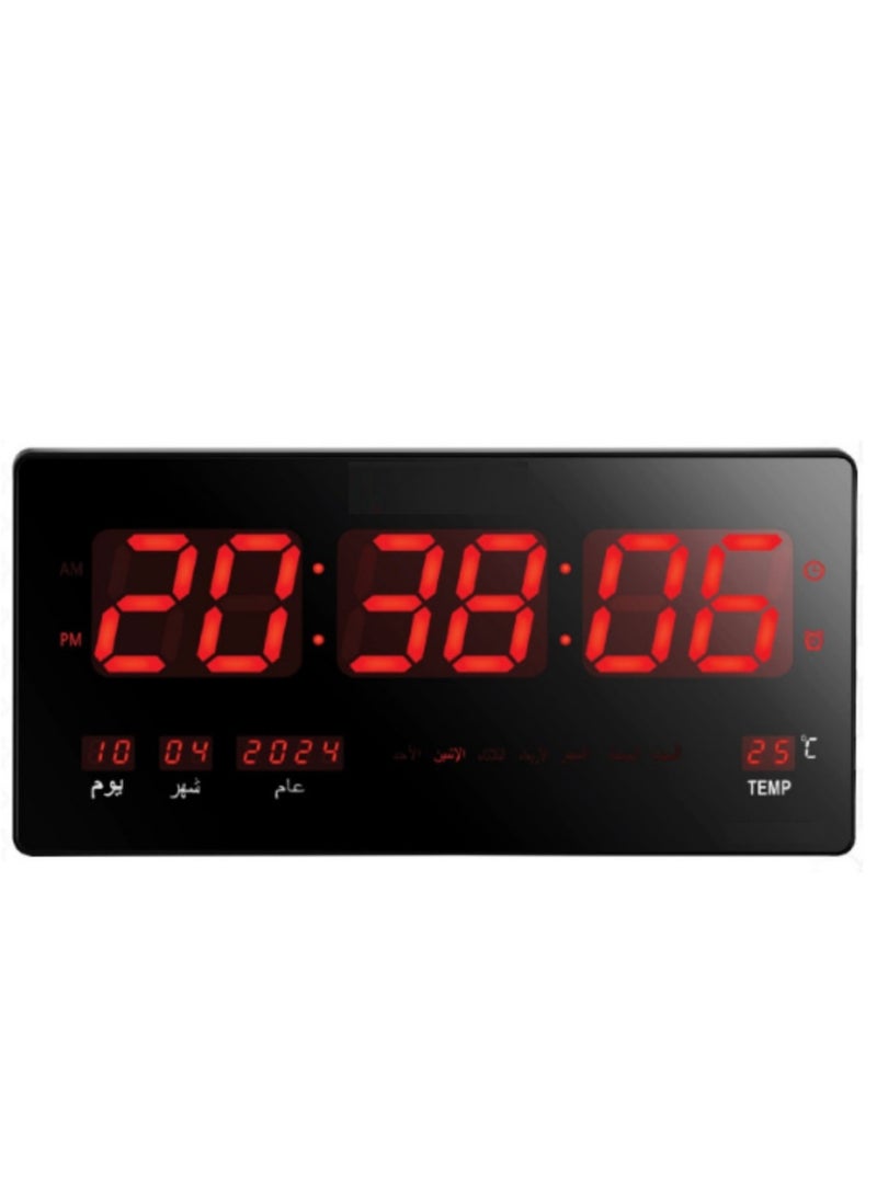 Digital Wall Clock Large Display Big Clock with Date Week Temperature