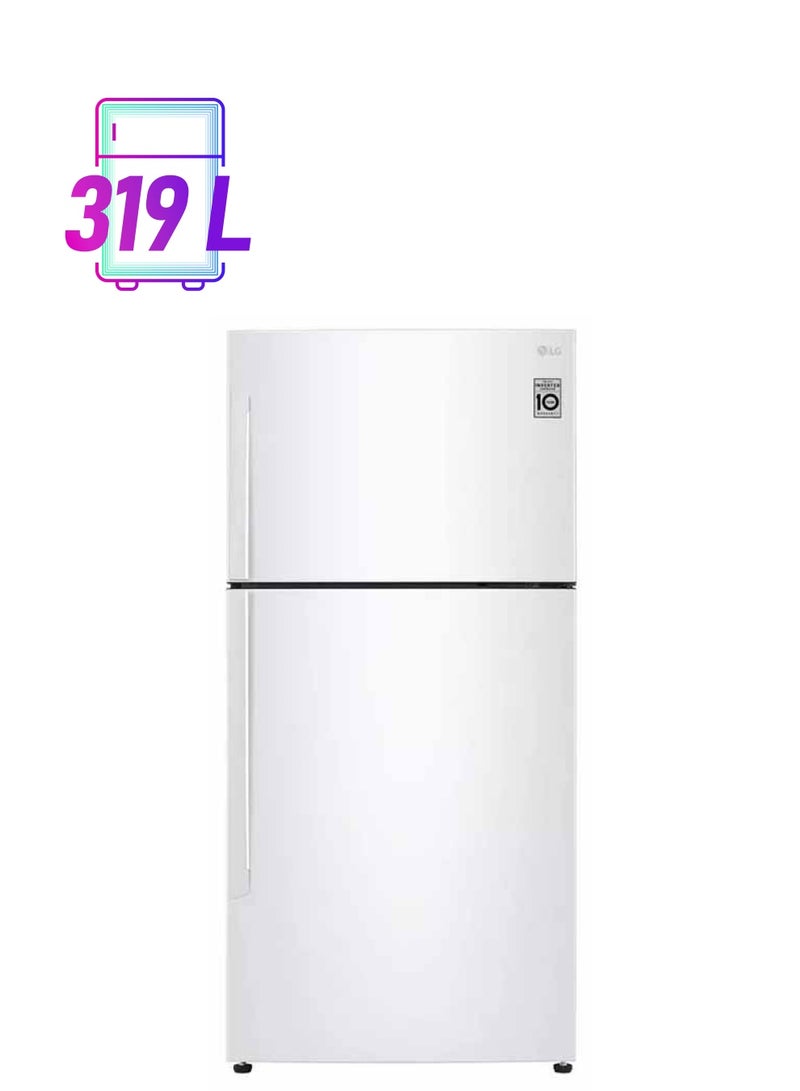 إل جي ثلاجة 11.3 قدم مكعب وفريزر 4.1 قدم مكعب عاكس 319 لتر LT17CBBWIN أبيض - Image 1