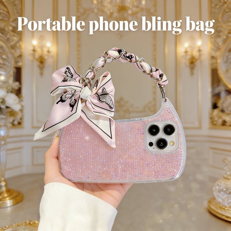 Luxurious Rose Red Lady Phone Case and Handbag Pouch for iPhone 15 Pro Max - Image 1