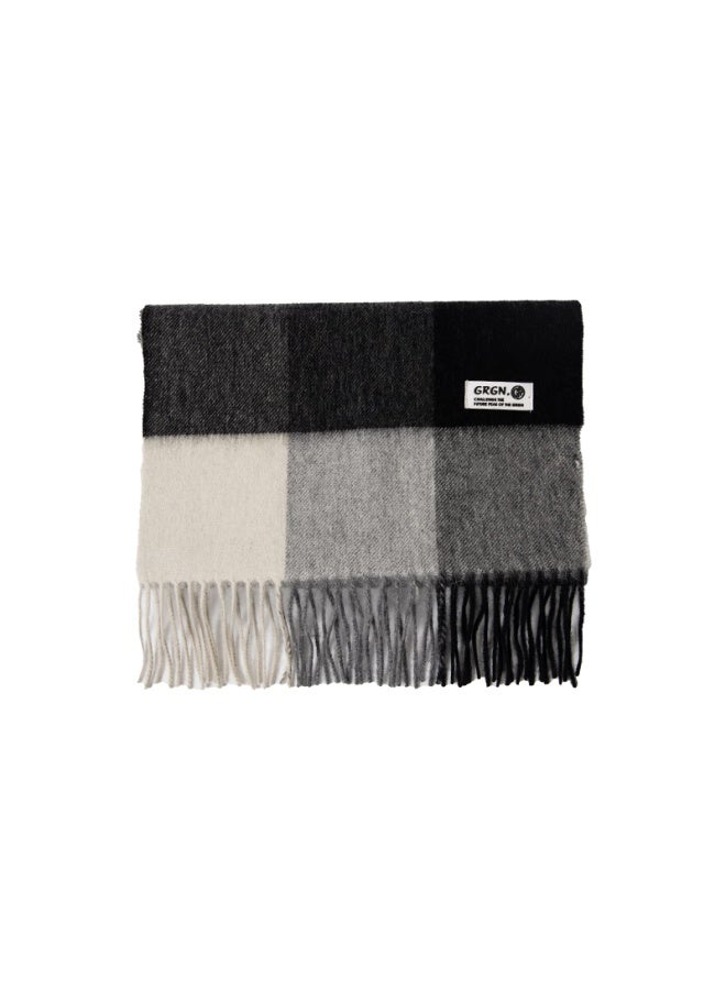 Grgn Pure Wool Scarf For Men, Autumn And Winter Warm Student Neck Warmer Christmas Gift For Boys - Image 4