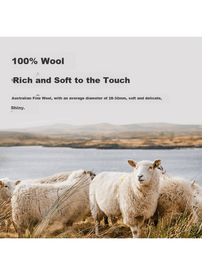 Grgn Pure Wool Scarf For Men, Autumn And Winter Warm Student Neck Warmer Christmas Gift For Boys - Image 2