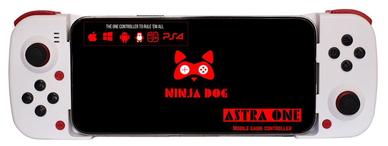 Ninjadog Astra One : Mobile Gaming controller for your Mobile, Tablet, Console or PC (White); Compatible with Android, iPhone, Windows, Mac, PS3, PS4 - Image 2