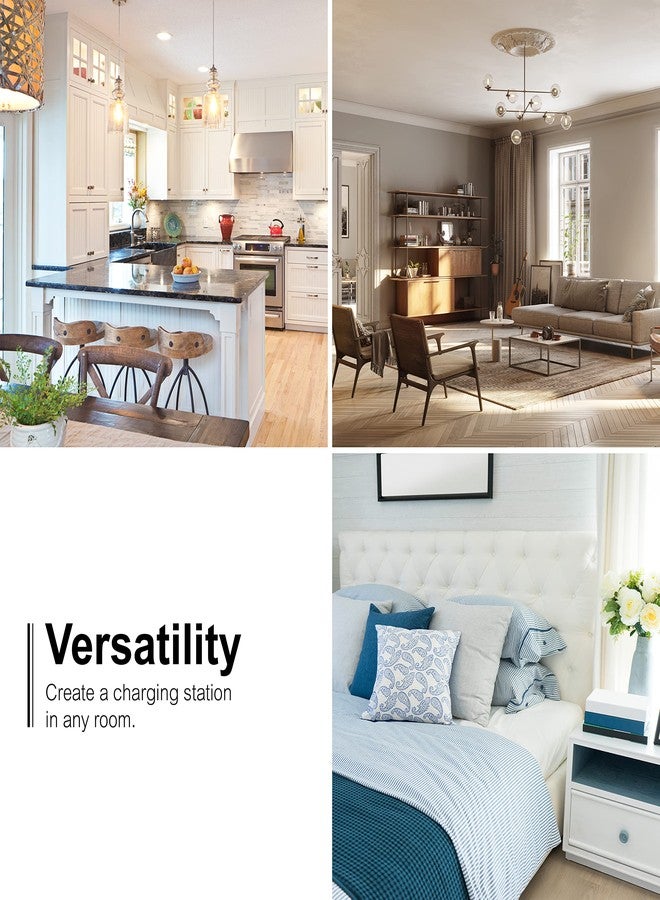 GE 6-Outlet Extender, 2 Pack, Grounded Wall Tap, Adapter Spaced Outlets, 3-Prong Outlet Splitter, Multiple Plug, Quick and Easy Install, Cruise Essentials, UL Listed, White, 40222 - Image 5