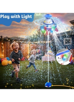 AUTOYSUR Water Sprinkler for Kids, UFO Water Rocket with Light for Kid, Outdoor Summer Kids Sprinkler Water Toy Play for Yard Backyard Pool Lawn Garden Birthday Gift for Boys Girls Ages 3-12 Year Old  - Image 3