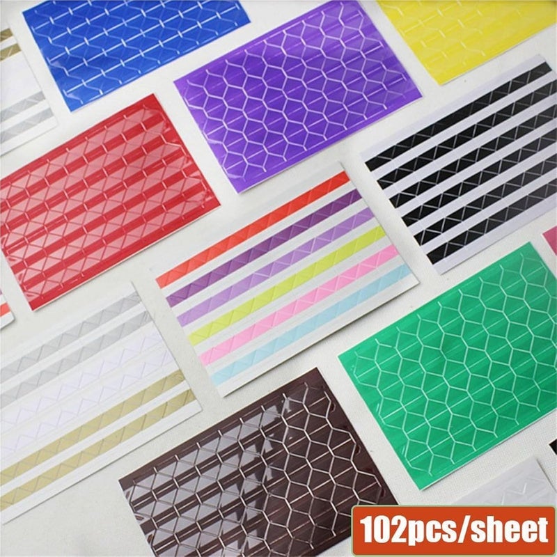 Photo Corners Self Adhesive 80 Sheets Photo Corner Protectors Picture Frame Stickers Scrapbook Paper Albums Decoration PVC(Yellow) - Image 2