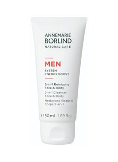 Annemarie Borlind ANNEMARIE BÖRLIND - MEN SYSTEM ENERGY BOOST 2-in-1 Cleanser Face & Body - energizing & refreshing facial & body skin care, with organic juniper extract, vegan, 6.76 Fl. Oz. 