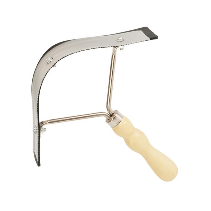 Stainless Steel Serrated Horse Comb with Wooden Handle for Livestock Grooming Itch Relief - Image 2