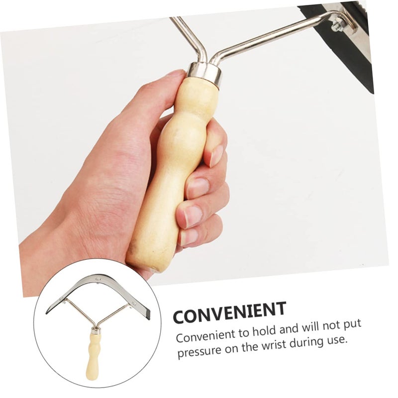 Stainless Steel Serrated Horse Comb with Wooden Handle for Livestock Grooming Itch Relief - Image 3