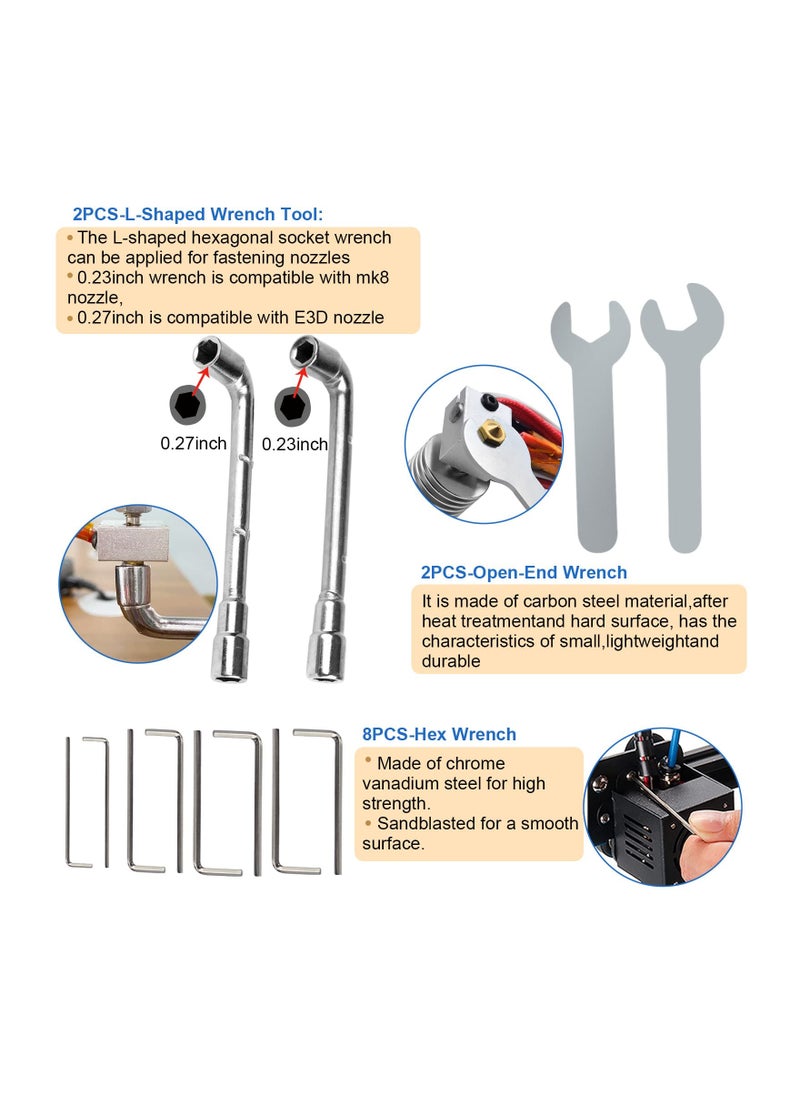 SYOSI - 62PCS Printer Tools Kit, 3D Print Model Tool Includes Cleaning Tools Deburring & Disassembly Tool Storage Bag, for 3D Printing Maintenance Cleaning Removing Trimming Finishing Accessories - Image 1