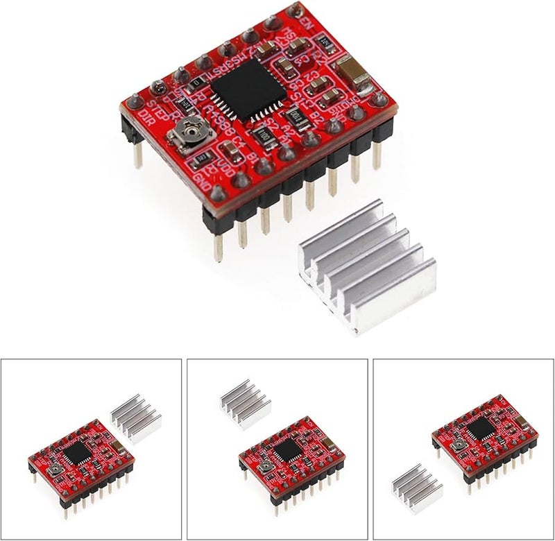 وحدة سائق المحرك الخطوي A4988 للتحكم في إلكترونيات الطابعة ثلاثية الأبعاد والتحكم الرقمي بالحاسب - Image 3